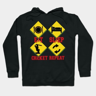 Eat sleep cricket repeat Hoodie